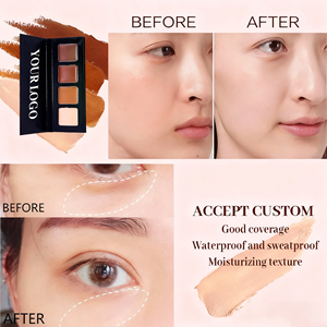 Kem che khuyết điểm chay Chất lượng cao Kết cấu kem có độ bóng cao hai trong một bảng mặt lâu dài không thấm nước - Product Image 5