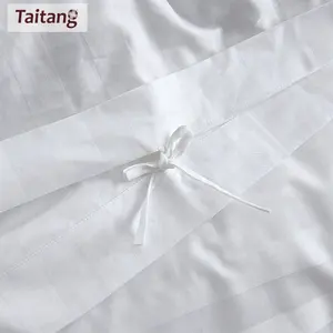Атласное постельное белье Taitang в полоску, 3 см, постельное белье в белую полоску для отеля