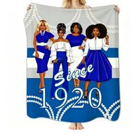 Nouvelle couverture en flanelle ZPB Zeta Phi Beta, douce, pour canapé, lit, maison, bureau, cadeau de Noël, personnalisez votre nom, motif, texte