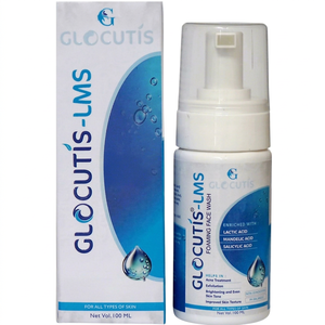 Espuma Limpiadora Facial Avanzada S-LMS Glocutis 100ml con Ácido Láctico, Mandélico y Salicílico para Control del Acné, Exfoliante, Iluminadora y con pH Balanceado - Product Image 1