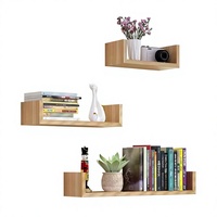 Étagère de rangement en bois massif, design multifonctionnel pour le rangement d'objets, organisateur mural pour la décoration intérieure