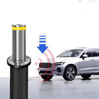 Bolardos Retráctiles Automáticos de Acero Inoxidable 304 de Zhanjiang, Barandilla de Grado Ingeniería, Reflectante, Rellenable con Agua, para Estacionamiento de Automóviles