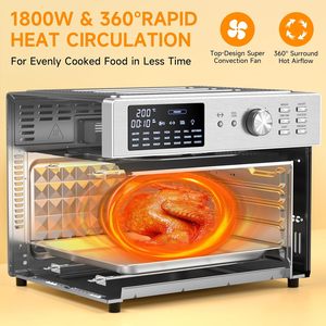 Smart 21-en-1 Air Fryer Grille-pain Four Combo <span class=keywords><strong>Chicago</strong></span> Métallique Antiadhésif Comptoir Déshydrateur Sans Huile pour Usage Domestique - Product Image 4