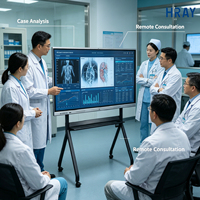 Pizarra Interactiva Inteligente HRAY de 85 Pulgadas con 20 Puntos Táctiles Infrarrojos, 60Hz, para Reuniones de Oficina Corporativa, Compatible con Servicio OEM/ODM
