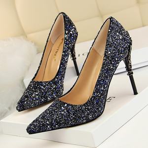 <span class=keywords><strong>Scarpe</strong></span> con Tacco Alto da Donna con Brillantini, <span class=keywords><strong>Scarpe</strong></span> da Cerimonia Sexy con Tacco Alto Glitterato, <span class=keywords><strong>Scarpe</strong></span> Dorate e Argentate Big Tree - Product Image 3