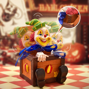 Personalizada de estilo clásico <span class=keywords><strong>americano</strong></span> payaso de circo bobblehead estatuilla antigua resina Bobble Head arte figura de juguete único adorno de mesa - Product Image 2