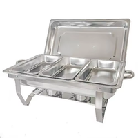 Réchaud en acier inoxydable de haute qualité Ware alcool plat Buffet poêles chauffe-plats pour hôtel Banquet réchaud à aliments