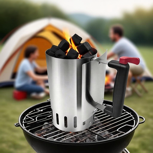 ถังบาบีคิวทำจากสเตนเลสถังถ่านเริ่มต้นใช้งานหนักพร้อมที่จับ PP - Product Image 1