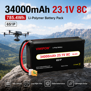 Batterie LiPo HV 34000mAh 23.1V 8C 6S1P de haute qualité pour drone de pulvérisation agricole, prise personnalisée OEM - Product Image 1