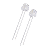 Lampada LED a Cappello di Paglia da 5mm, Luce Bianca Calda 3000K, Angolo di Visione 100°, Dimmerabile, Luminosità Personalizzabile