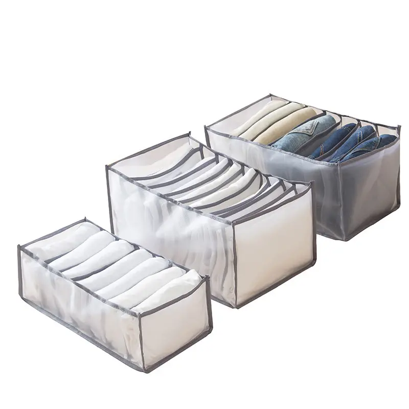 High Quality Foldable Mesh Drawer Divider Storage Organizers for Underwear Jeans T-shirts