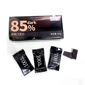 Barra de Chocolate Negro al 85% con Relleno de Café y Nueces, Bajo en <span class=keywords><strong>Azúcar</strong></span>, en Caja de Regalo <span class=keywords><strong>para</strong></span> Venta al por Menor y Marca Privada OEM - Product Image 1
