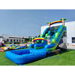 Tobogán Acuático Inflable con Palmeras Tropicales, Alto y con Piscina, para Exteriores, <span class=keywords><strong>Playa</strong></span>, Jardín, Adultos, Niños, <span class=keywords><strong>Alquiler</strong></span> Comercial - Product Image 5