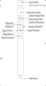 2.4G không dây Laser Presenter USB điều khiển từ xa chuột RF không dây laser trang chuyển bút màu đỏ màu xanh lá cây con trỏ laser PPT - Product Image 5