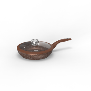 Set di Pentole Antiaderenti in Alluminio Forgiato da 8 Pezzi, Fondo per Induzione, Coperchio in Vetro con Silicone, Pentola 24/<span class=keywords><strong>28</strong></span> <span class=keywords><strong>cm</strong></span>, <span class=keywords><strong>Padella</strong></span> <span class=keywords><strong>28</strong></span> <span class=keywords><strong>cm</strong></span>, Marrone - Product Image 4
