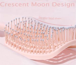 Brosse à cheveux démêlante et massante à picots incurvés pour usage humide et sec, peigne carré évidé – Offre Spéciale - Product Image 4