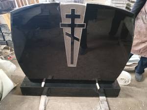 Pierres tombales et monuments de luxe personnalisé, croix <span class=keywords><strong>en</strong></span> <span class=keywords><strong>granit</strong></span> noir absolu - Product Image 5