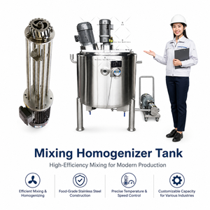 Máquina Mezcladora de Chocolate y Mayonesa a Precio de Fábrica, Homogeneizador de Cremas Cosméticas, Tanque de Calentamiento Eléctrico para Emulsificación - Product Image 5