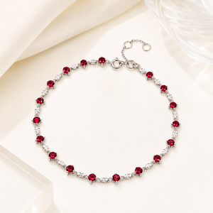 UM Jewelry 925 Silver Cultivated Sapphire Zircon Engagement <b>Bracelet</b> Commonly Used for Daily Wear as Wedding Anniversary Gift - Product Image 3