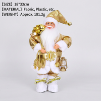 Figurine de Père Noël debout et de Fille Ange à Paillettes, en Tissu et Plastique, Ornement de Table de Noël Rose, Or, Argent, Luxe