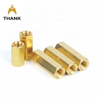 MERCI # 4 # 6 # Entretoise de raccordement longue hexagonale en laiton passivé UNC 8-32 6-32 4-40, longueur 5-20 mm