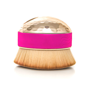 Directo de fábrica portátil brillo de silicona de la manija Kabuki cepillo cosmético forma Oval base <span class=keywords><strong>en</strong></span> polvo de maquillaje Facial cepillo - Product Image 2