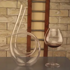 China Factory Logo Customization 1500ml/50oz 1.5L cool decanter 6 six shaped Wine Glass Whisky bottle