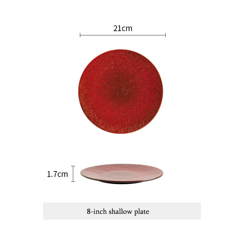 Wave Layer - Red Leaf Maple Plate - 8 inches