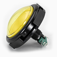 Bouton poussoir d'arcade lumineux LED 12V de 100 mm, bouton rond convexe de grande taille pour machine d'arcade