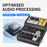 Table de mixage audio professionnelle Hot F-2A 2 canaux, carte de mixage audio de studio, mixeur audio professionnel pour la scène, pour le streaming en direct