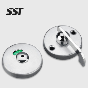 Hot Sale Commercial Satin Stainless Steel Rotating Plate Green Red Washroom Cubicle Partition Indicator Modern <b>Toilet</b> Door Screw - Product Image 1