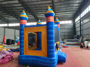 Castillo azul de 3x3m, castillo inflable comercial para niños, castillo hinchable para saltar, casa hinchable para fiestas y alquileres - Product Image 5