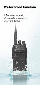 Radio bidirectionnelle portable compacte, portée de 3 km, fonction VOX, fréquence UHF, étanche IP54, puissance de sortie de 5 W, pour la sécurité des équipes en extérieur - Product Image 6