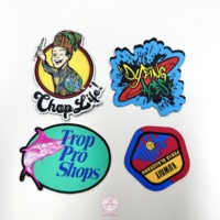 Haute qualité personnalisé marque Logo Merrow frontière Machine production tissé festival anime patch pour vêtements