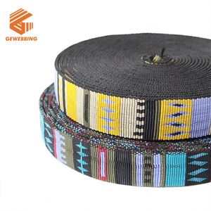 สายรัดผ้าแจ็คการ์ดแบบใหม่ ขนาด 25 มม. 1 นิ้ว สายรัดไนลอนพิมพ์ลายตามสั่ง สายรัดหนาพร้อมลวดลายสำหรับสายกระเป๋า เข็มขัดไนลอน - Product Image 6