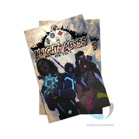 Vente en gros de bandes dessinées de fiction en anglais pour adultes, écologique, impression couleur, reliure à coudre à couverture souple, papier couché, carton fantaisie
