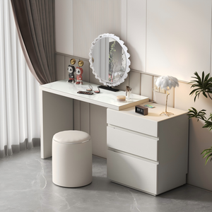 Nouvelle Coiffeuse Moderne 2026 avec Miroir – Table de <span class=keywords><strong>Maquillage</strong></span> Blanche Élégante pour Femmes et Filles - Product Image 2