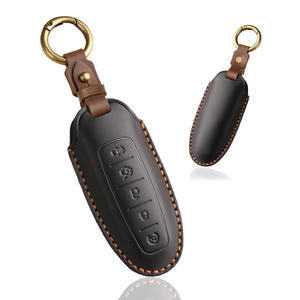 Étui pour clé de voiture en cuir, porte-clés intelligent pour Lincoln Aviator, Navigator et série Navigator, porte-clés de voiture en cuir véritable - Product Image 5