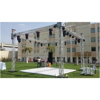 Estructura de Aluminio Ligera para Iluminación de Escenario, Tipo Truss, con Tubos Redondos y Tornillos, para Pancartas y Telones de Fondo