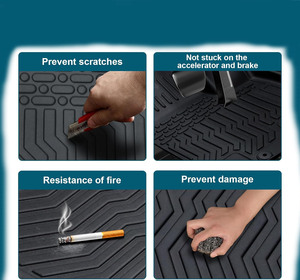 TPE All-Weather Floor <strong>Mats</strong> Full Set for <strong>Ford</strong> <strong>Fiesta</strong> MK7 2014-2019 - Custom Fit Front &amp; Rear, Anti-Slip Odorless - Product Image 6