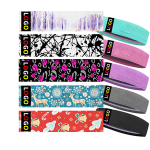 Color de logotipo personalizado de Yoga gimnasio Fitness para las piernas glúteos botín Hip tela bandas elásticas de resistencia - Product Image 1