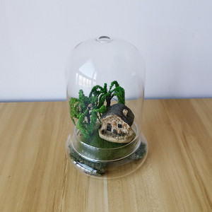 <span class=keywords><strong>DIY</strong></span> Kuppelvase aus Hochwertigem Borosilikatglas mit Glasboden für Tisch-Miniforest-Landschaften, Naturpflanzen und Moos-Dekoration - Product Image 6