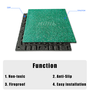 Gránulos de EPDM <span class=keywords><strong>HUHA</strong></span> al 70% de Fábrica, Capa Resistente al Desgaste, Suelo de Goma para Fitness, Baldosas de Goma de 20-50 mm de Espesor para Gimnasio con Sistema de Bloqueo por Clic - Product Image 2