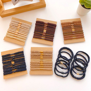 Accessoires pour queue de cheval personnalisés, élastiques torsadés pour <span class=keywords><strong>cheveux</strong></span>, 10 pièces/paquet, élastiques épais antidérapants en caoutchouc pour chignons masculins et <span class=keywords><strong>cheveux</strong></span> longs féminins - Product Image 1