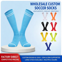 Chaussettes de football taille standard en gros, gilets d'uniforme pour équipes scolaires et académies