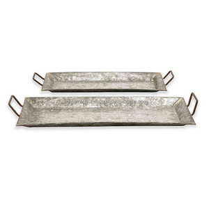 Plateau de service galvanisé de haute qualité avec poignées plateau orné fabricant et fournisseur de plateau de service pour Restaurant et hôtel - Product Image 3