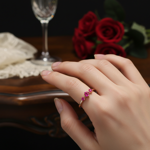 Three Zircon Stone Design <b>CZ</b> Cluster <b>Ring</b> Wholesale Turkish Handmade Rhodium Plated 925 Sterling Silver Jewelry Elegant Classic - Product Image 3