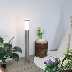 Moda stil açık bahçe baba çim lambası paslanmaz çelik IP44 enerji tasarrufu su geçirmez sütun çim lambası