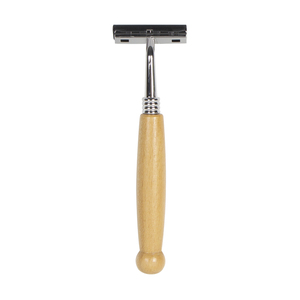 Kit de Afeitado de Viaje para Hotel, Maquinilla de Afeitar Facial de Madera de Bambú y Acero Inoxidable para Hombres - Product Image 2