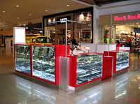 Comptoir de présentation de bijoux en verre trempé assemblé avec éclairage LED en acier inoxydable pour magasin de détail, centre commercial, kiosque de luxe